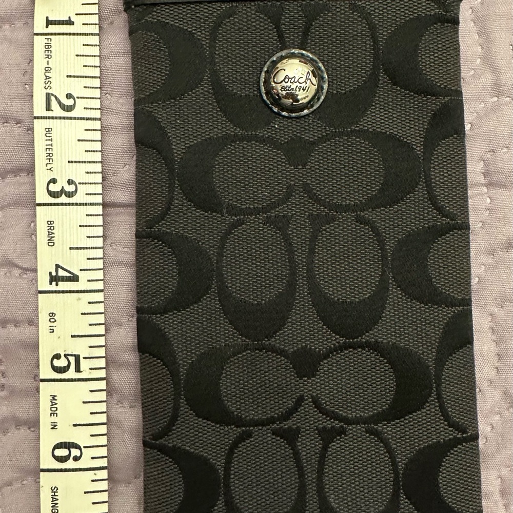 VINTAGE COACH SOFT BLACK SIGNATURE GLASSES CASE